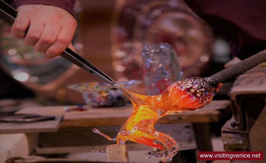 murano glass making